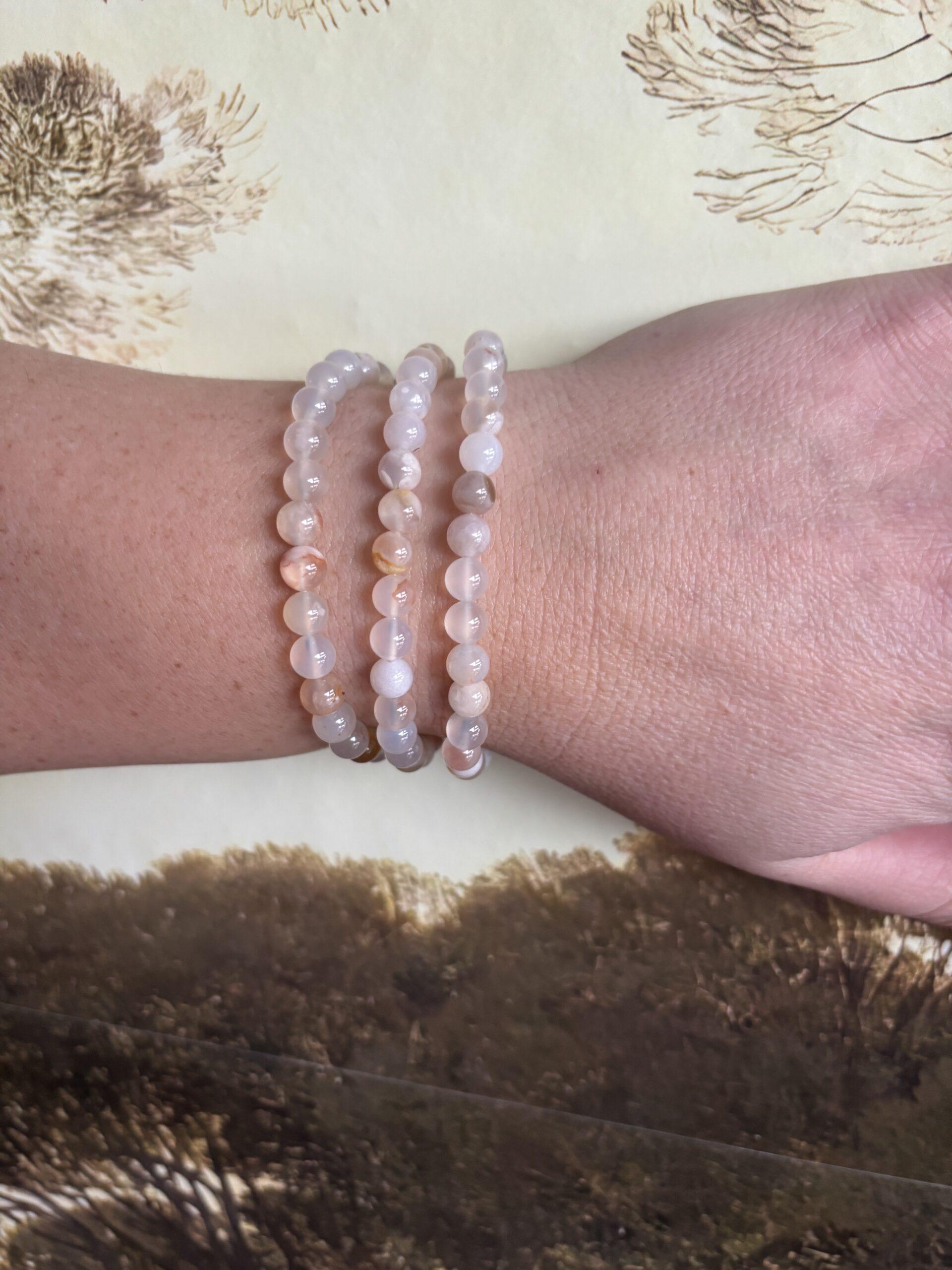 Bloemagaat – Kogelarmband 6 mm