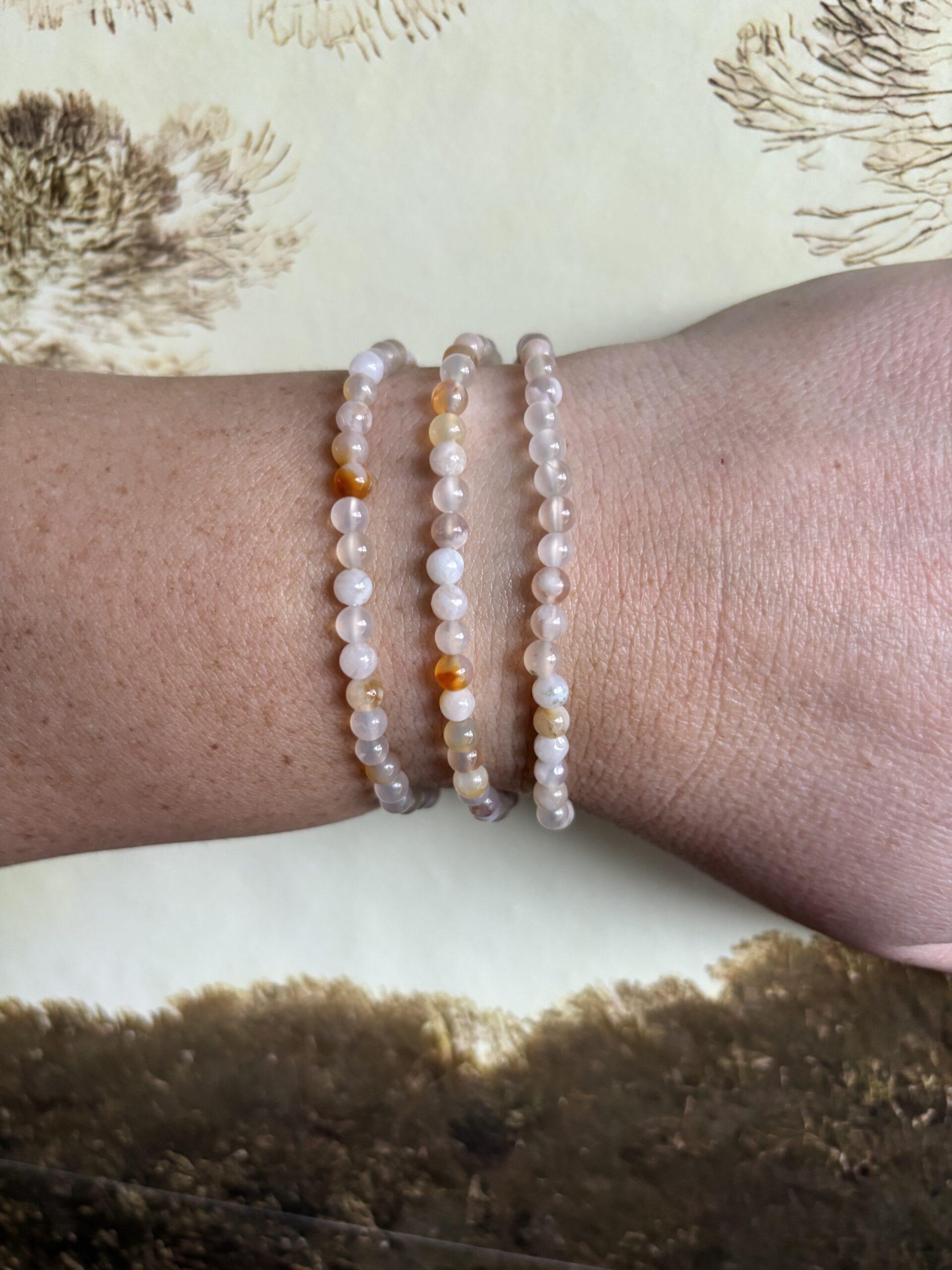 Bloemagaat – Kogelarmband 4 mm