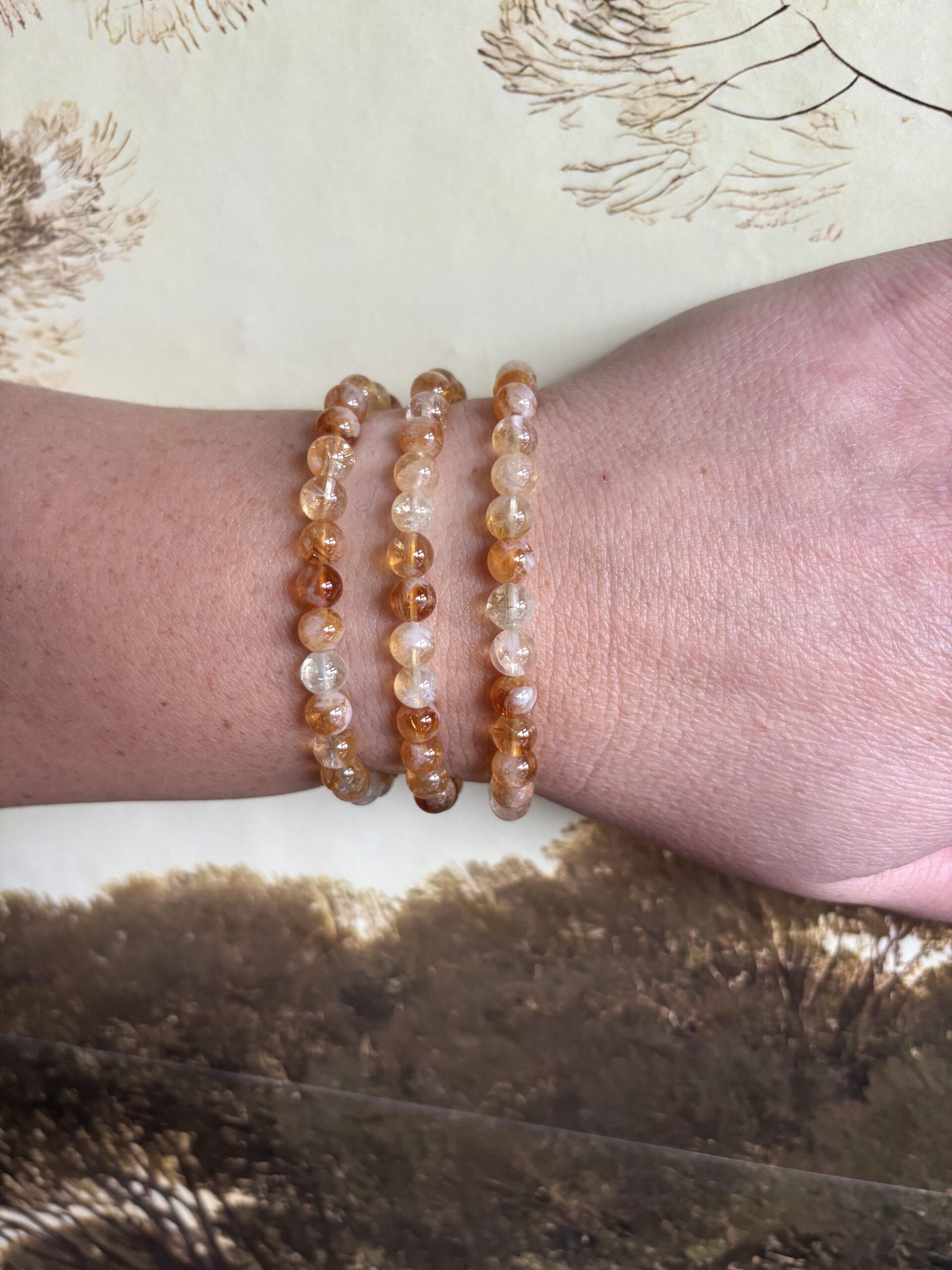 Citrien – Kogelarmband 6 mm