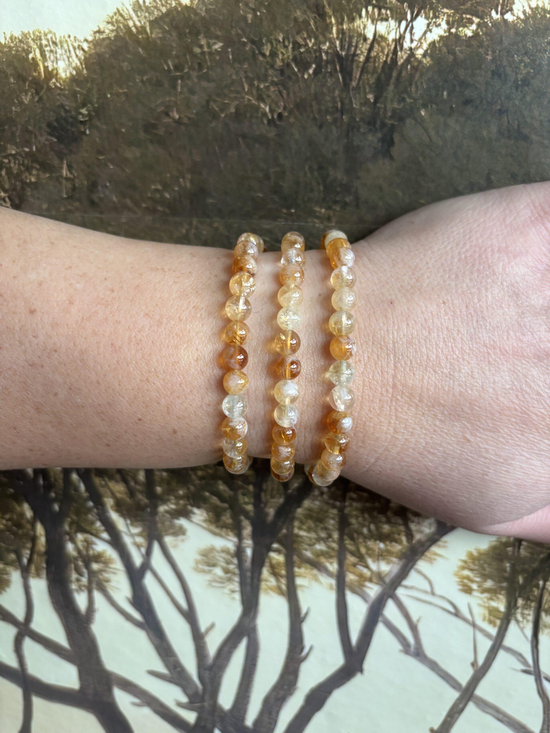 Citrien – Kogelarmband 6 mm - Afbeelding 2