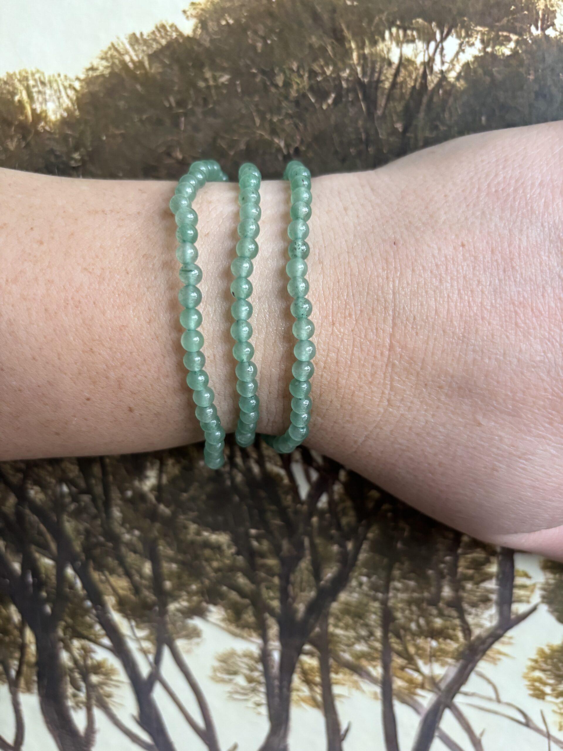 Groene Aventurijn – Kogelarmband 4 mm - Afbeelding 2