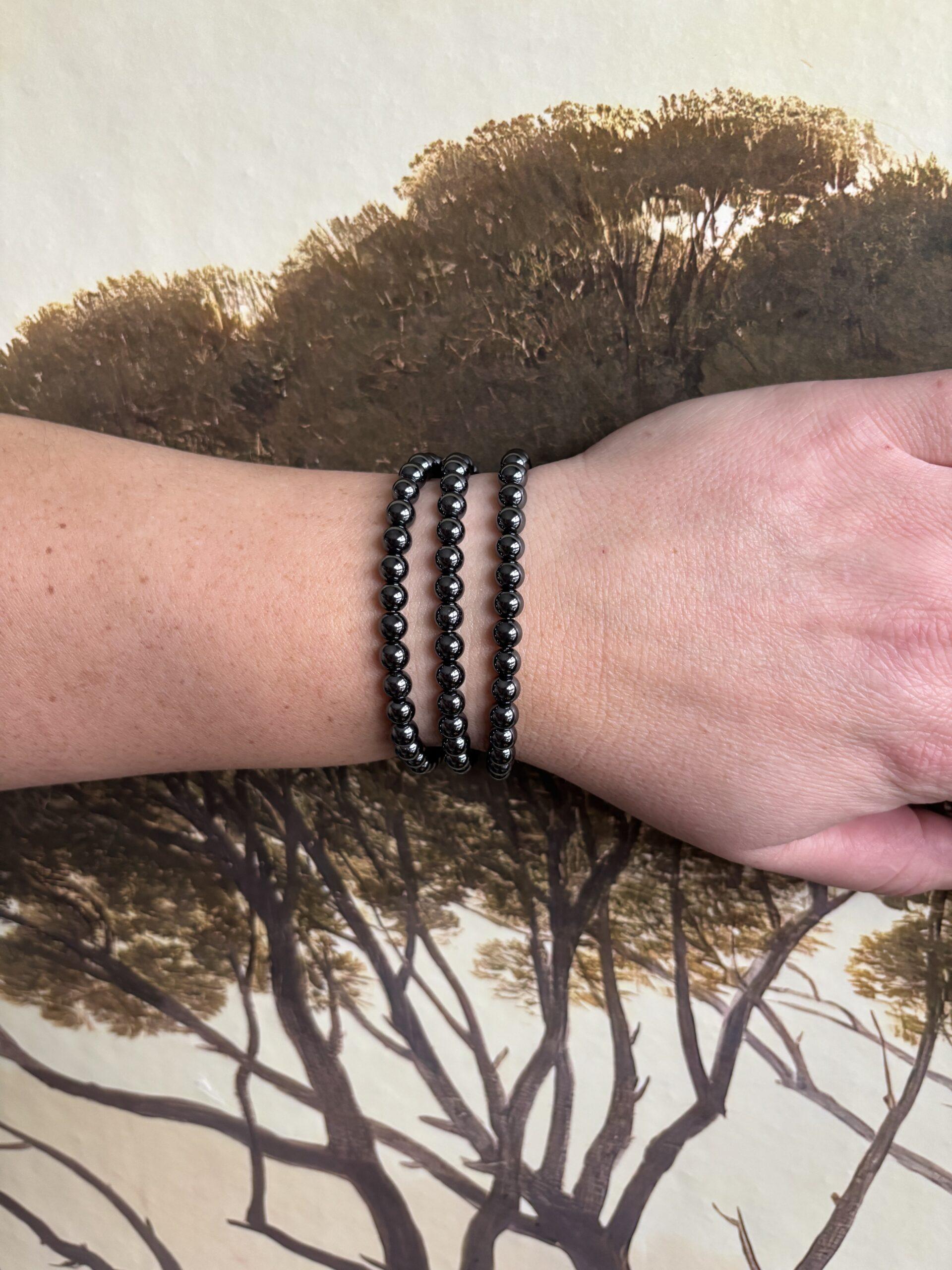 Hematiet – Kogelarmband 6 mm - Afbeelding 2