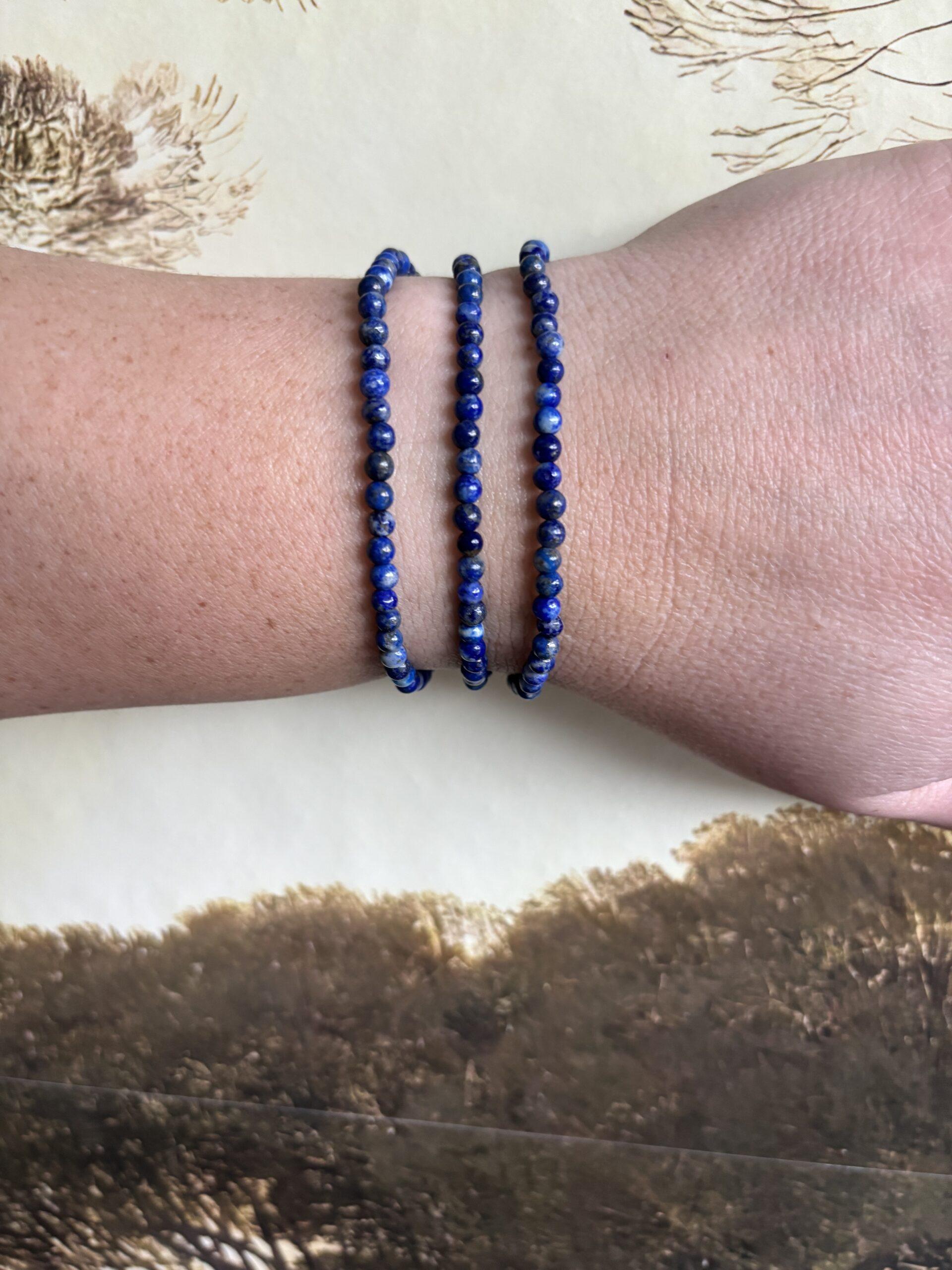 Lapis Lazuli – Kogelarmband 4 mm