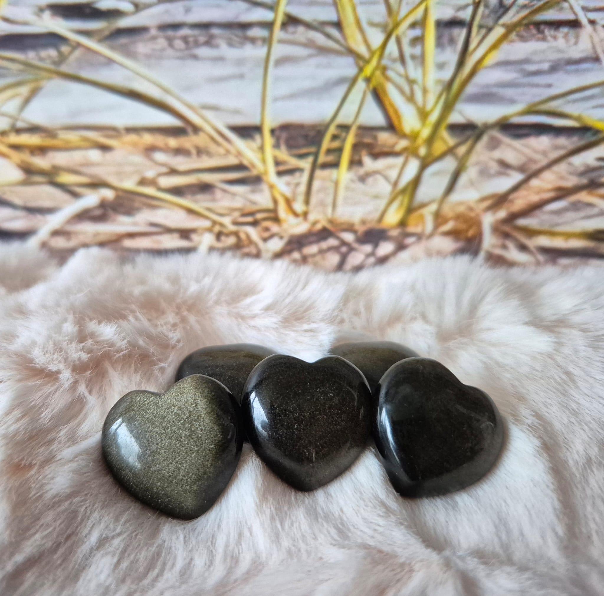 Harten- Gouden Obsidiaan 2 cm